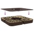 Juego bases de sombrilla 4 uds para parasol cruzado PP 100
