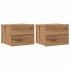 Mesitas de noche de pared 2 uds color roble artisan 40x32x30