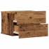 Mesitas de noche de pared 2 uds madera envejecida 40x32x30