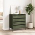Aparador de acero laminado en frío verde oliva 68x39x73,5