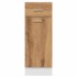 Armario inferior cajón madera roble artisan 30x46x81,5