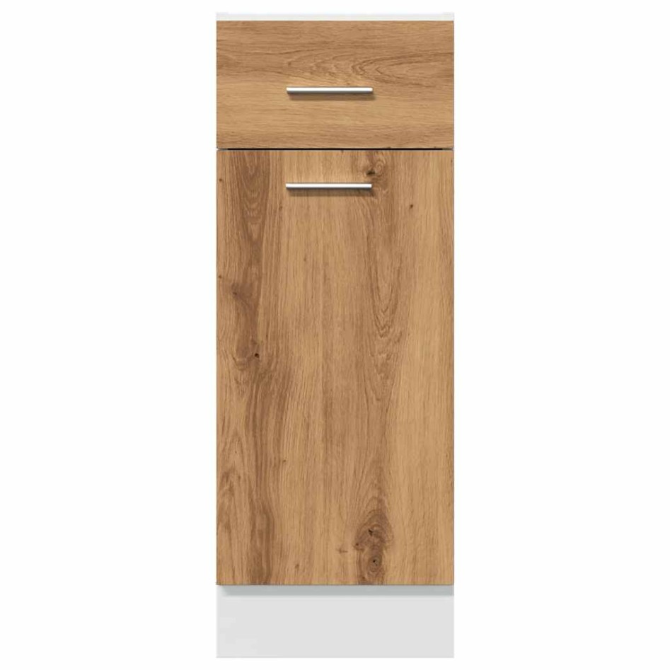Armario inferior cajón madera roble artisan 30x46x81,5