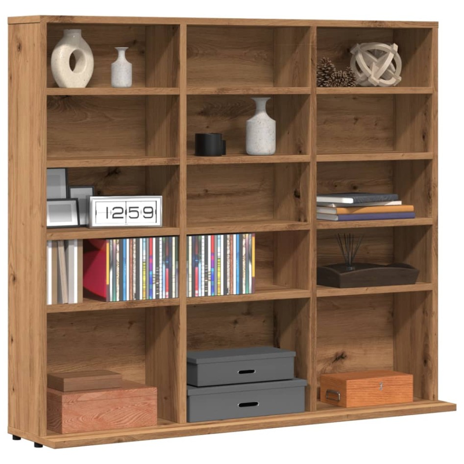 Mueble de CD madera de ingeniería roble artisan 100x23x89,5