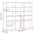 Mueble de CD madera de ingeniería roble artisan 100x23x89,5