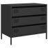 Aparador de acero laminado en frío negro 68x39x58,5