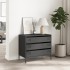 Aparador de acero laminado en frío negro 68x39x58,5