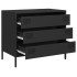 Aparador de acero laminado en frío negro 68x39x58,5
