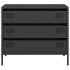 Aparador de acero laminado en frío negro 68x39x58,5
