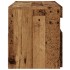 Mueble TV luces LED madera ingeniería envejecida 90x35x40