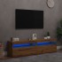 Muebles TV con luces LED 2 uds madera ingeniería roble
