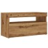 Muebles TV con luces LED 2 uds madera ingeniería roble