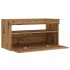 Muebles TV con luces LED 2 uds madera ingeniería roble