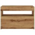 Mueble de TV luces LED madera roble artisan 60x35x40