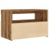 Mueble de TV luces LED madera roble artisan 60x35x40