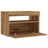 Mueble de TV luces LED madera roble artisan 60x35x40