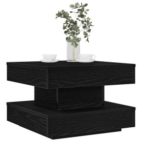 Mesa de centro giratoria 360 grados negro 50x50x34,5