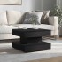 Mesa de centro giratoria 360 grados negro 50x50x34,5