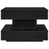 Mesa de centro giratoria 360 grados negro 50x50x34,5
