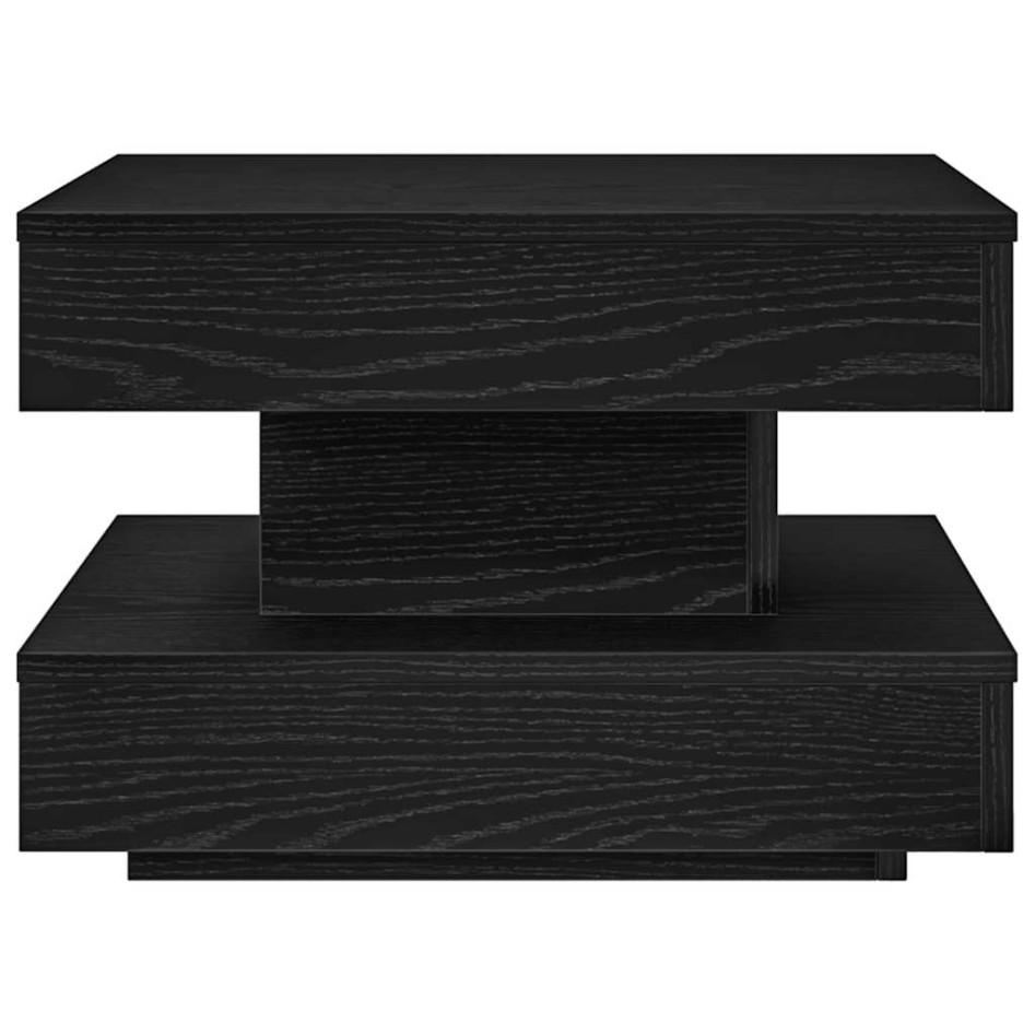 Mesa de centro giratoria 360 grados negro 50x50x34,5