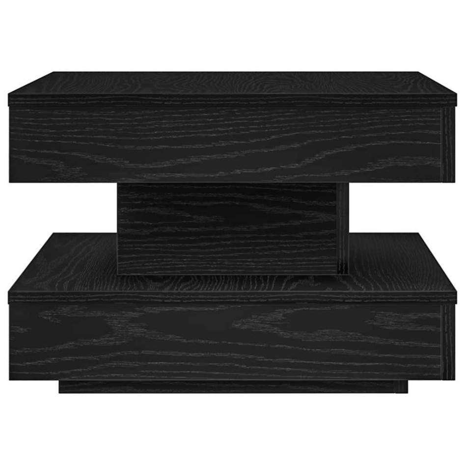 Mesa de centro giratoria 360 grados negro 50x50x34,5