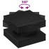 Mesa de centro giratoria 360 grados negro 50x50x34,5