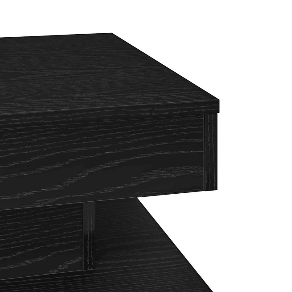 Mesa de centro giratoria 360 grados negro 50x50x34,5