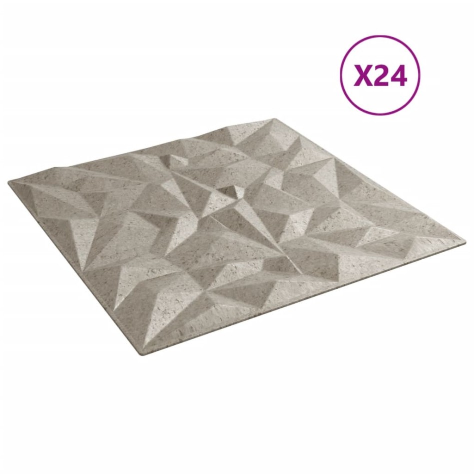 Paneles de pared 24 uds XPS amatista Beton 50x50 cm 6