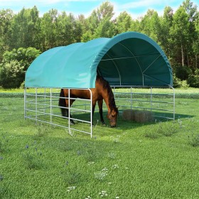 Carpa para ganado PVC verde 3,7x3,7