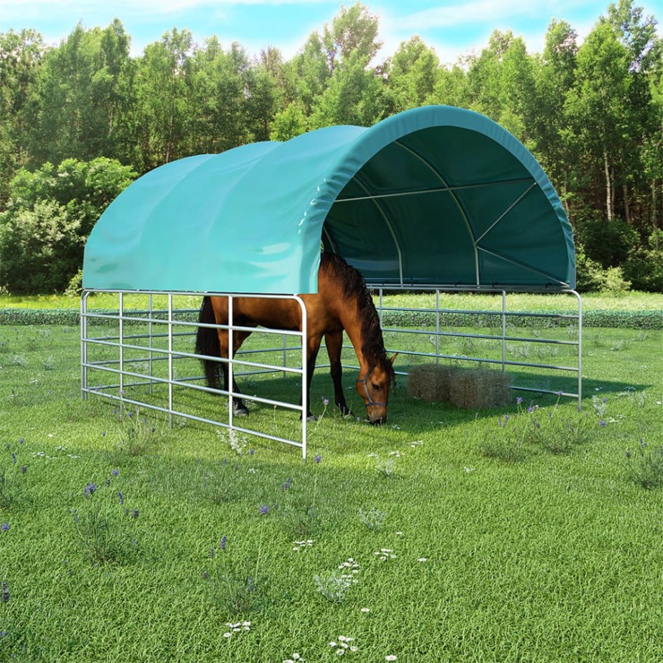 Carpa para ganado PVC verde 3,7x3,7