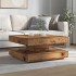 Mesa de centro giratoria 360 grados envejecida 70x70x34,5