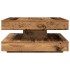 Mesa de centro giratoria 360 grados envejecida 70x70x34,5