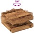 Mesa de centro giratoria 360 grados envejecida 70x70x34,5