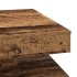 Mesa de centro giratoria 360 grados envejecida 70x70x34,5