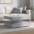 Mesa de centro giratoria 360 grados gris Sonoma 70x70x34,5