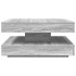 Mesa de centro giratoria 360 grados gris Sonoma 70x70x34,5