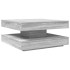Mesa de centro giratoria 360 grados gris Sonoma 70x70x34,5