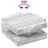 Mesa de centro giratoria 360 grados gris Sonoma 70x70x34,5