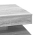Mesa de centro giratoria 360 grados gris Sonoma 70x70x34,5