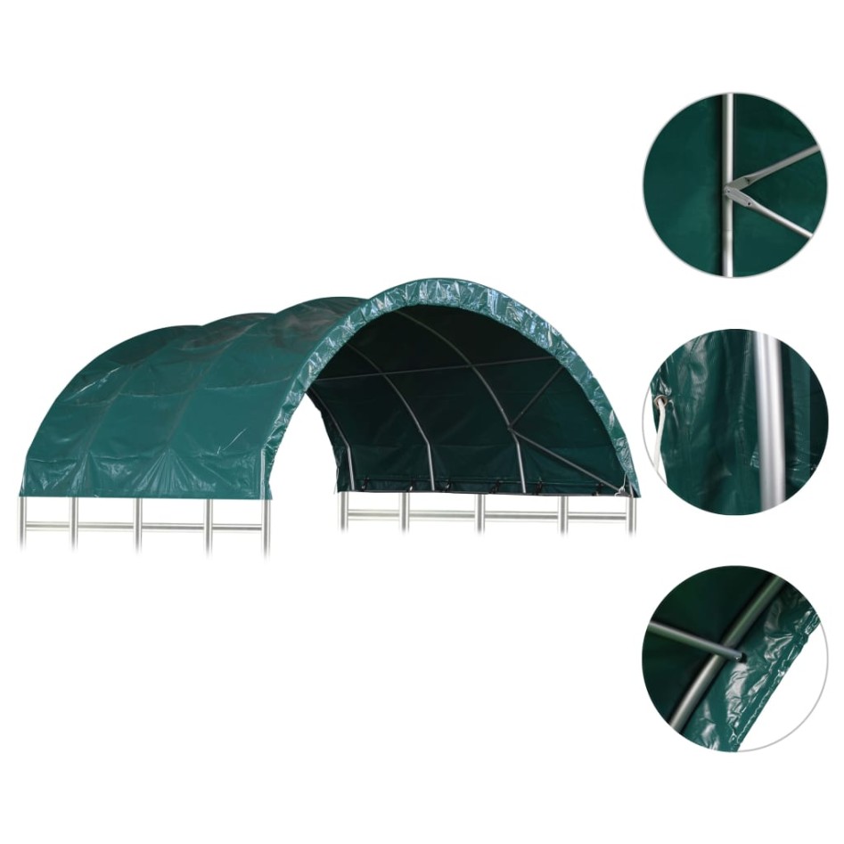 Carpa para ganado PVC verde 3,7x3,7