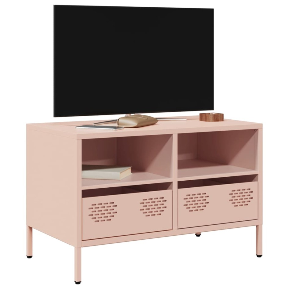 Mueble para TV acero laminado en frío rosa 68x39x43,5