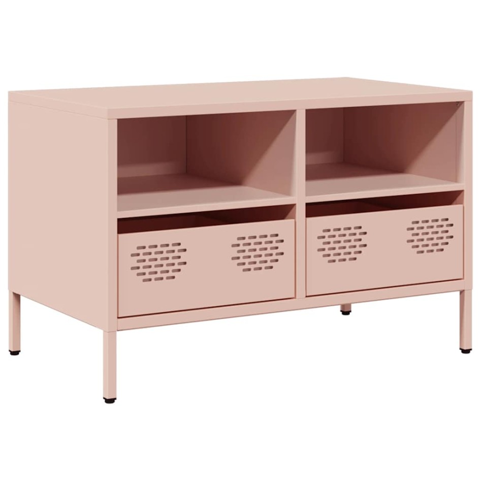 Mueble para TV acero laminado en frío rosa 68x39x43,5