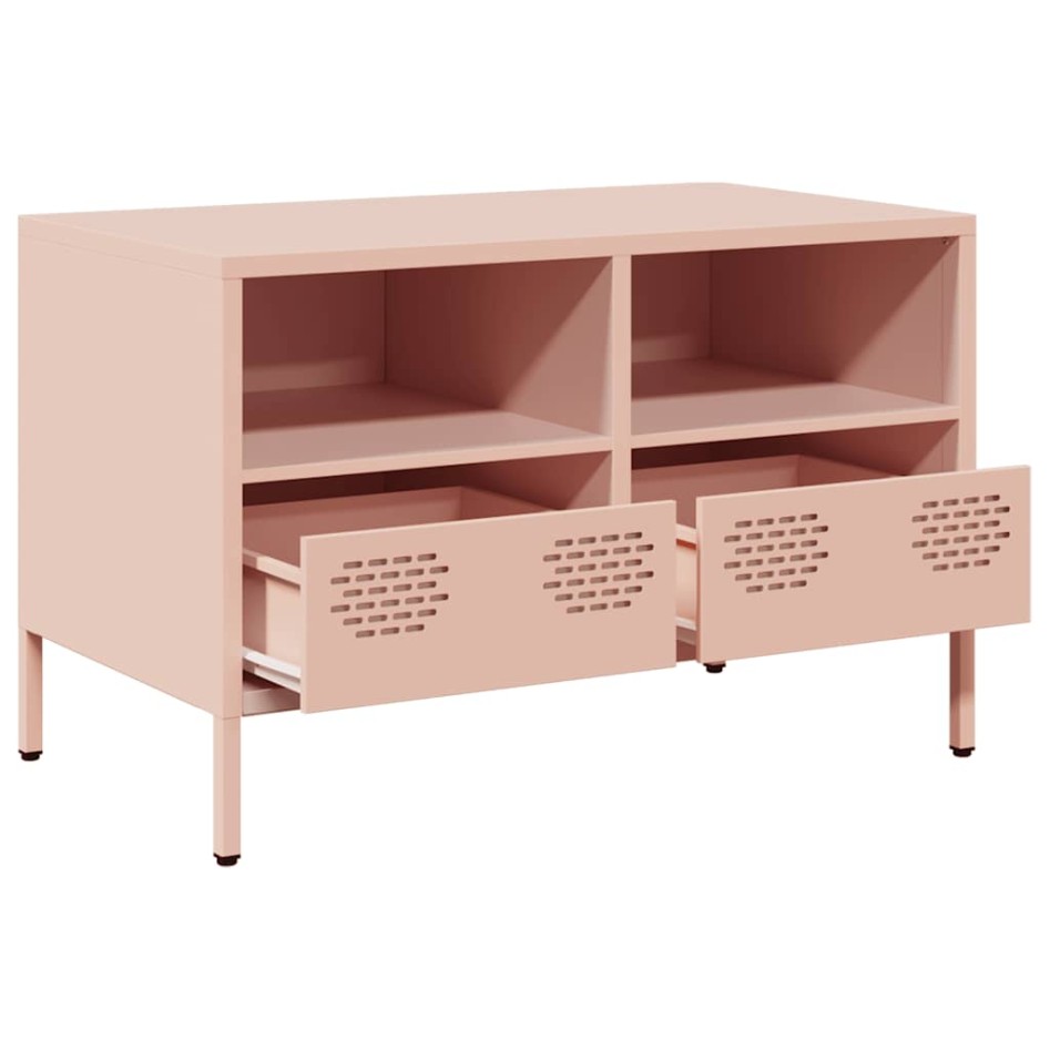 Mueble para TV acero laminado en frío rosa 68x39x43,5