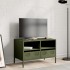 Mueble para TV acero laminado en frío verde oliva 68x39x43,5