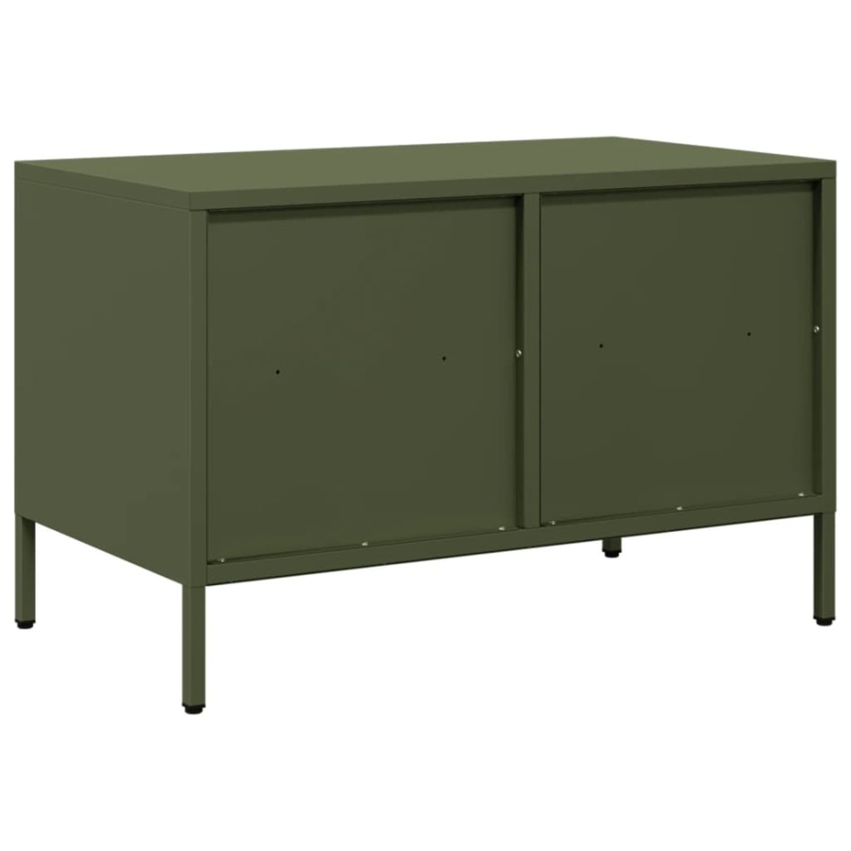 Mueble para TV acero laminado en frío verde oliva 68x39x43,5