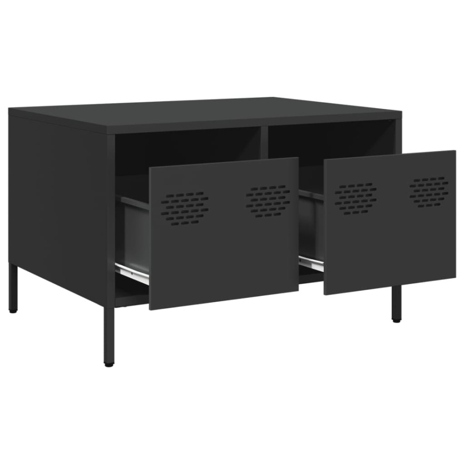 Mueble para TV acero laminado en frío negro 68x50x43,5