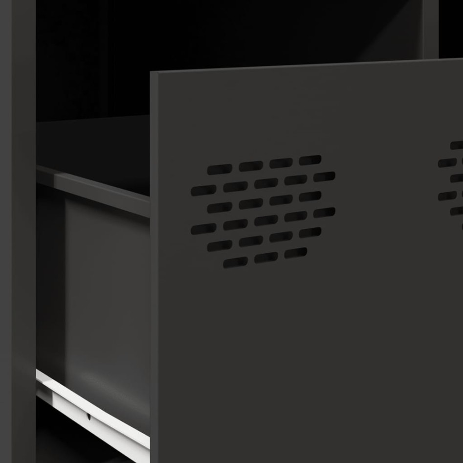 Mueble para TV acero laminado en frío negro 68x50x43,5