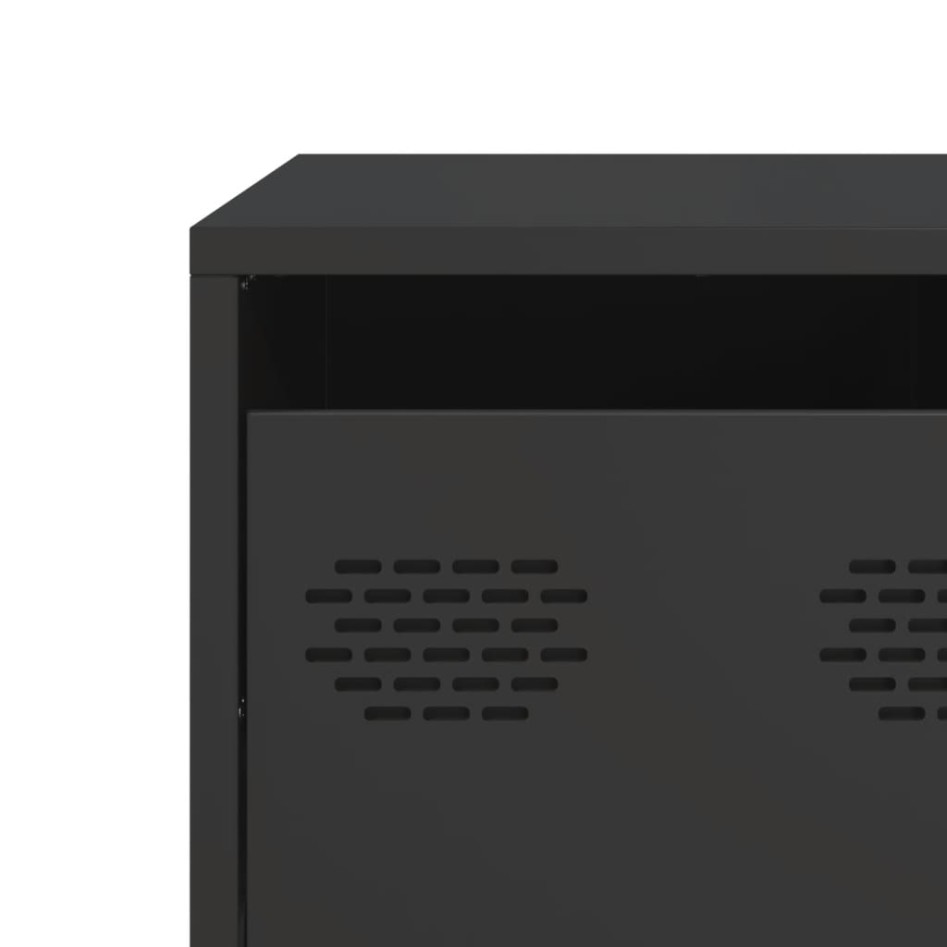 Mueble para TV acero laminado en frío negro 68x50x43,5