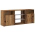 Mueble TV luces LED madera ingeniería envejecida 120x30x50