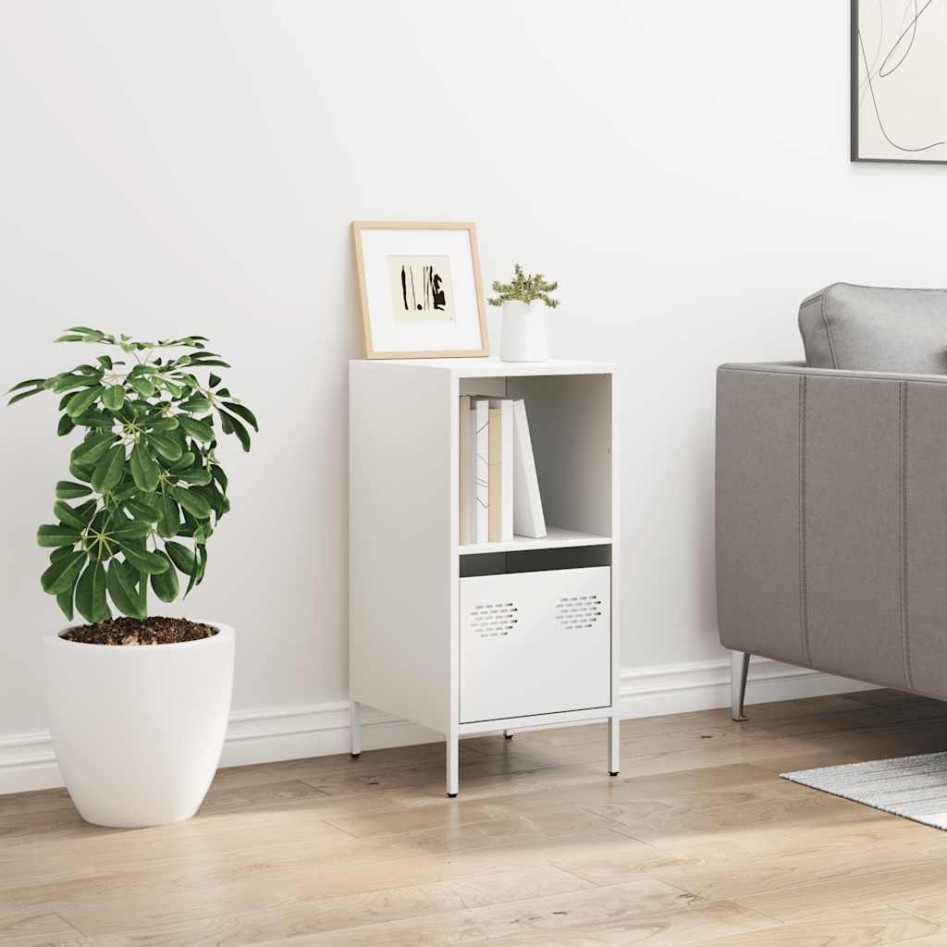 Aparador de acero laminado en frío blanco 35x39x73,5