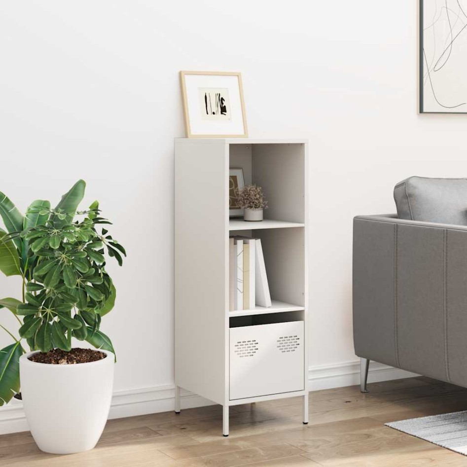 Aparador de acero blanco 35x39x103,5